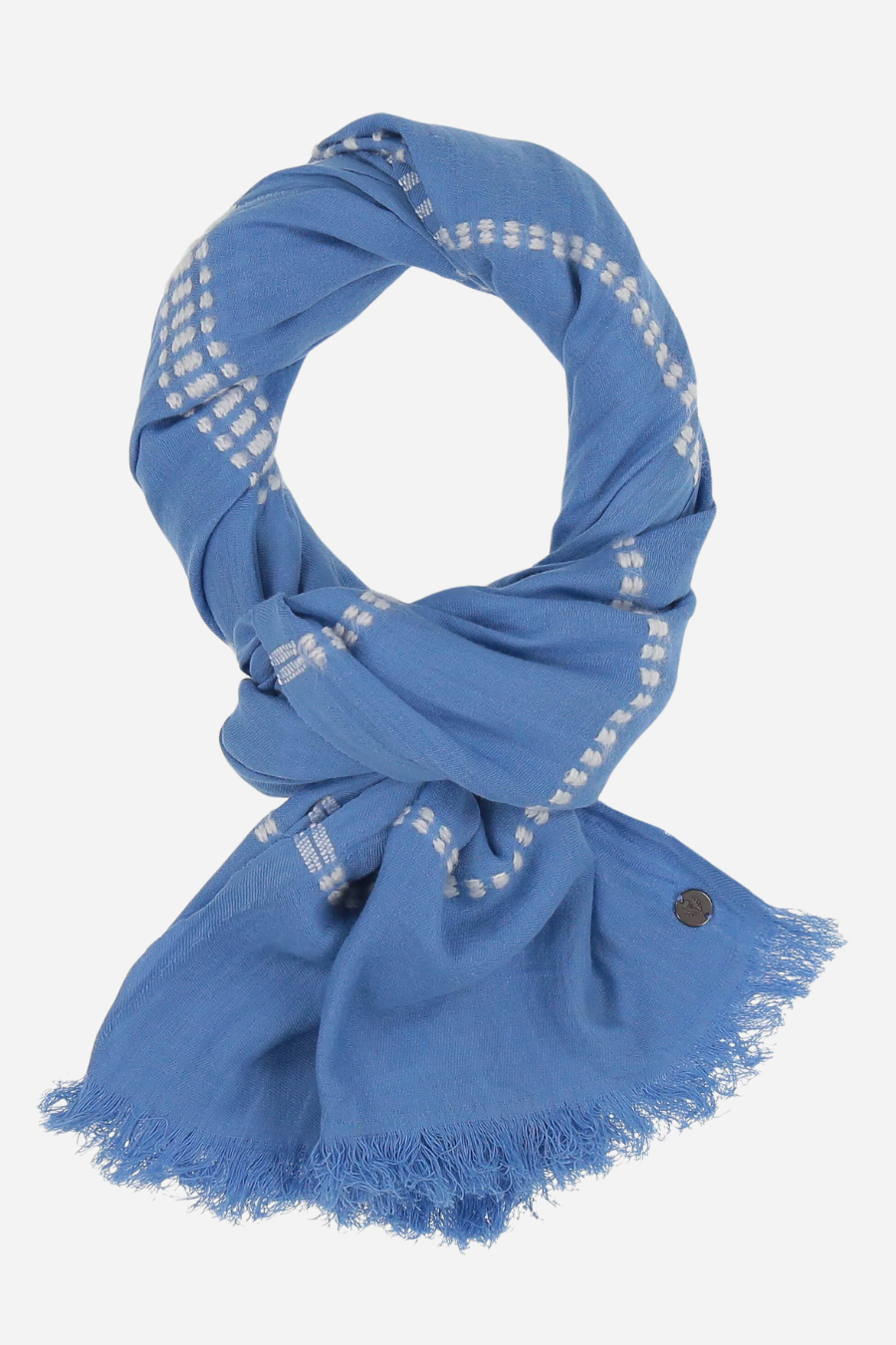 Pick Stitch Stripes Cotton Scarf