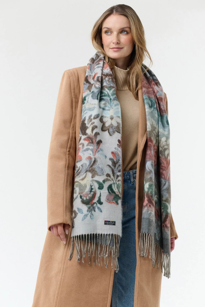 Cashmink-Romantic Floral and Vine Design Scarf
