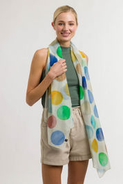 Summer Dots Cotton Oblong Scarf