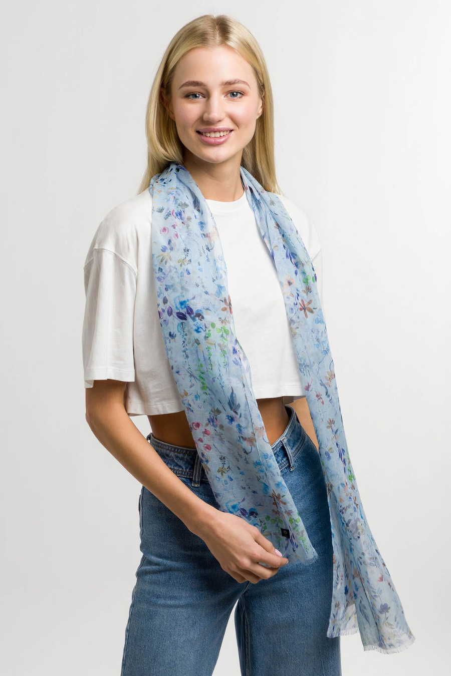 Dainty Flowers Eco-Friendly Oblong Scarf