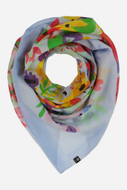 Floral Artistry Square Cotton Scarf