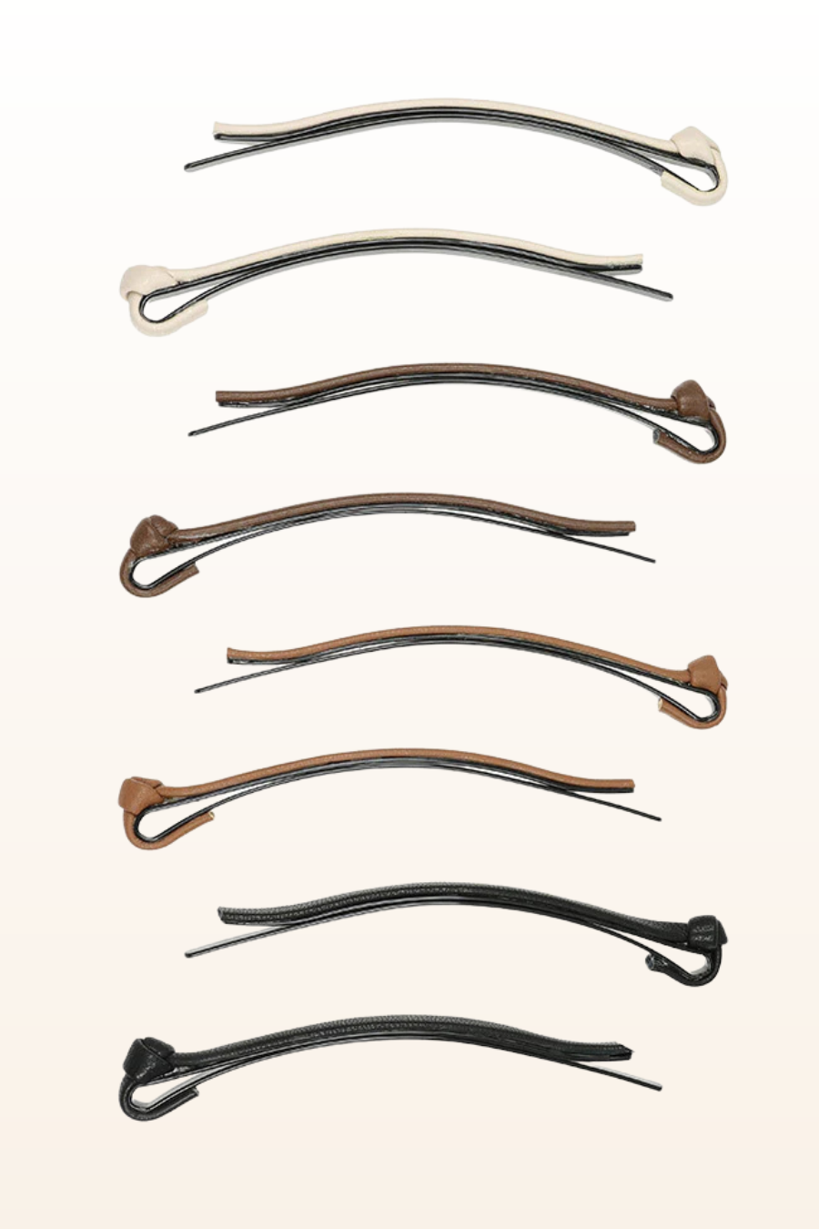 Vegan Leather Bobby Pin 8-Pack