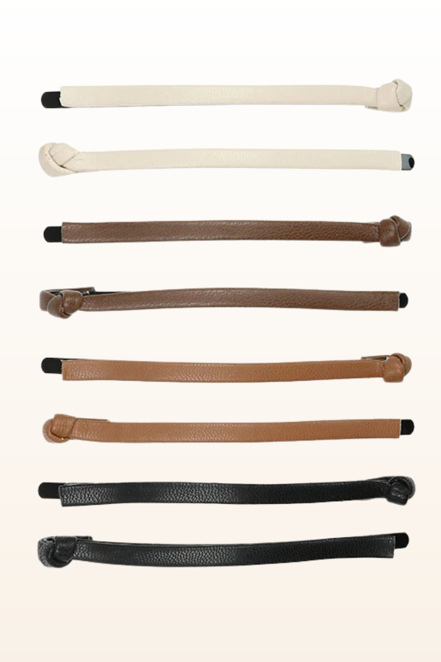 Vegan Leather Bobby Pin 8-Pack