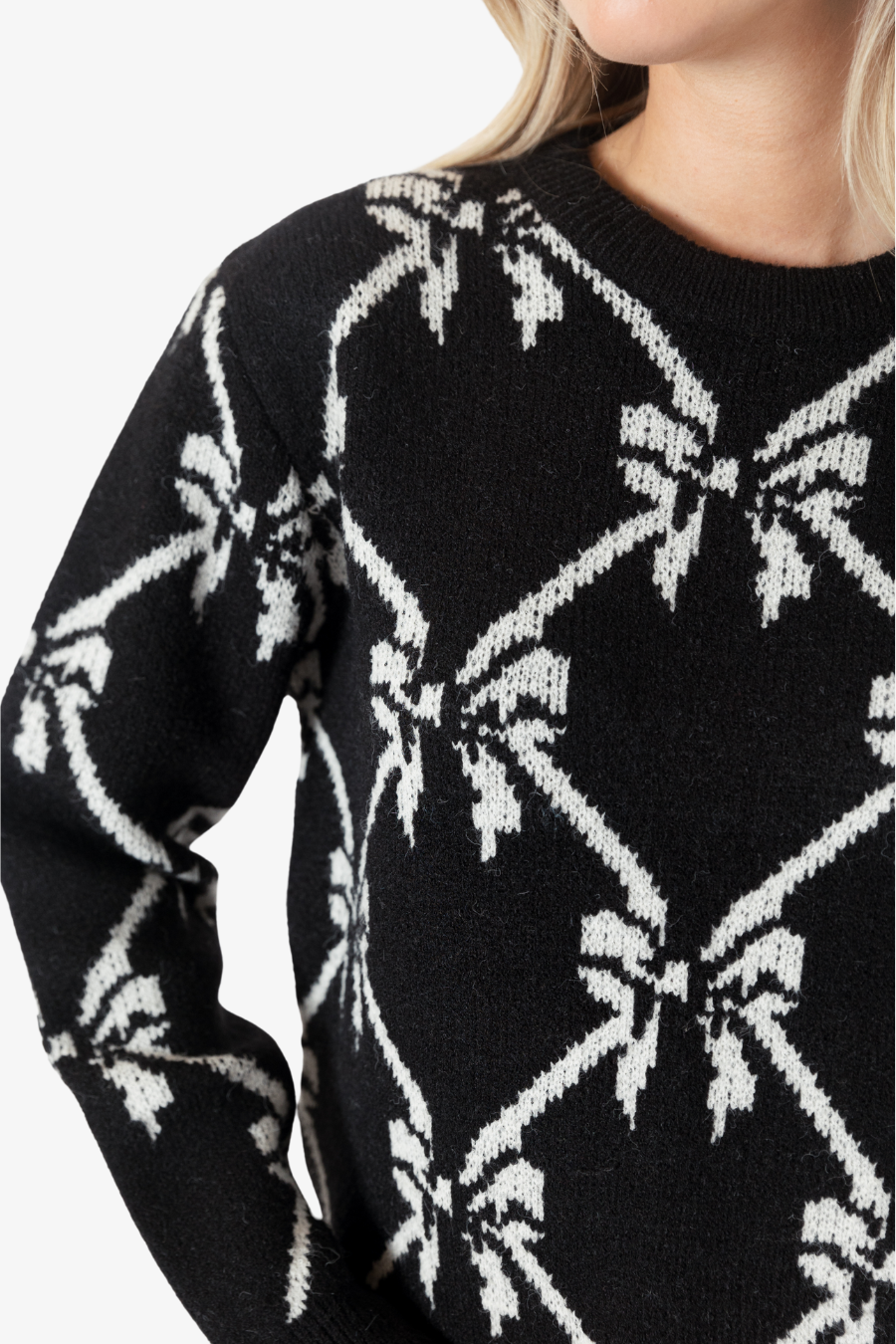 Koda Bow Print Sweater