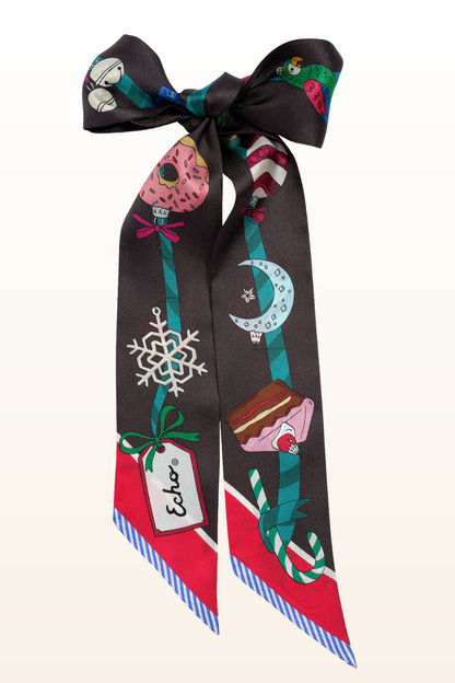 Ornament Silk Ribbon Scarf