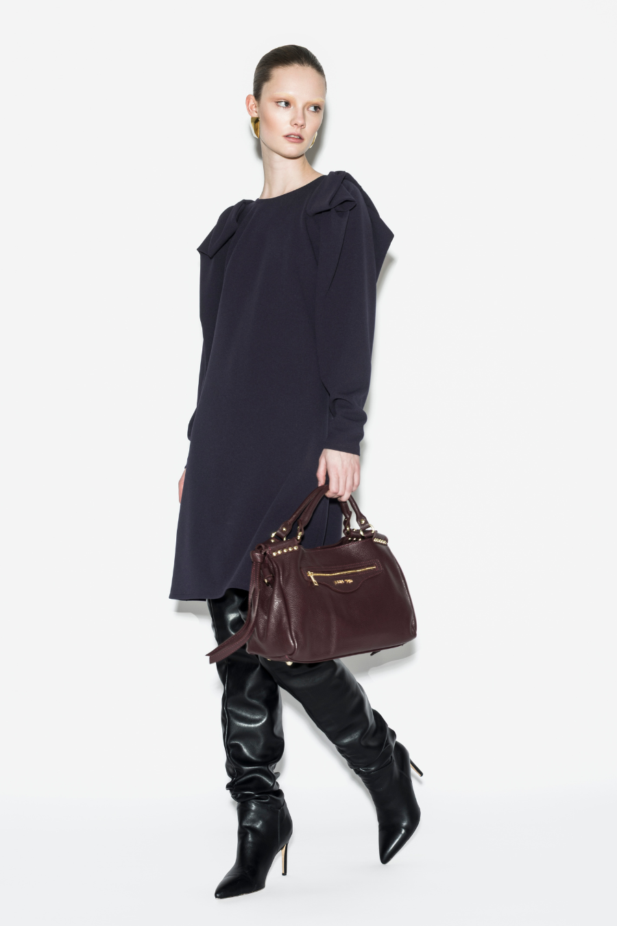 Bao Dress in Navy
