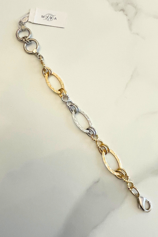 Emilia Two-Tone Textured Bracelet