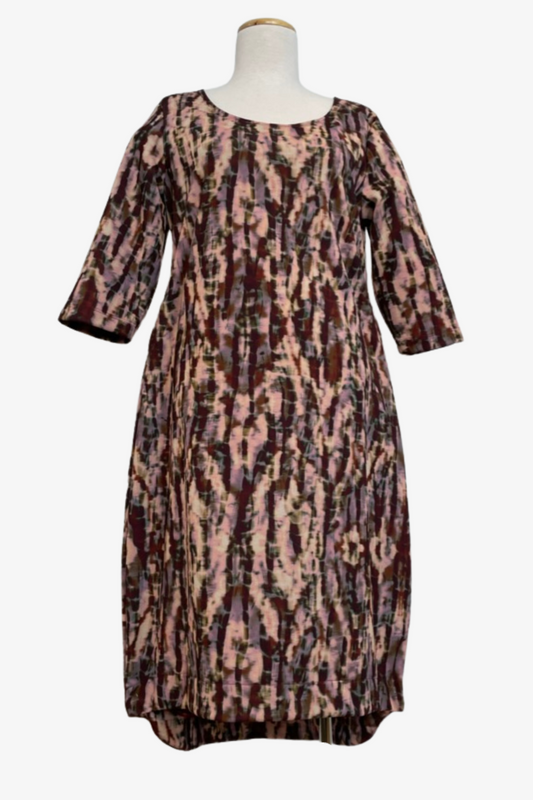 Bubble Dress in Corteccia Print Fabric