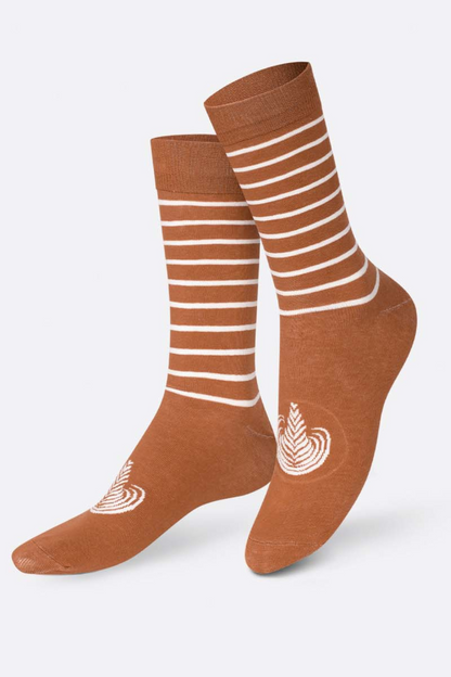 Unisex Cafe Latte Sock-3D Packaging