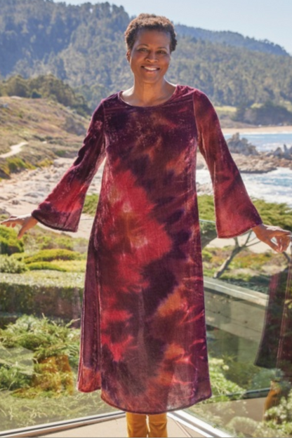 Long Sleeve Calista Dress in Viola Velvet-COMING SOON