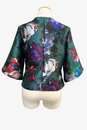 Calla Jacket in Verde Print Taffeta