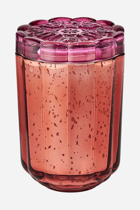Pink Pepper Flourish Glass Candle