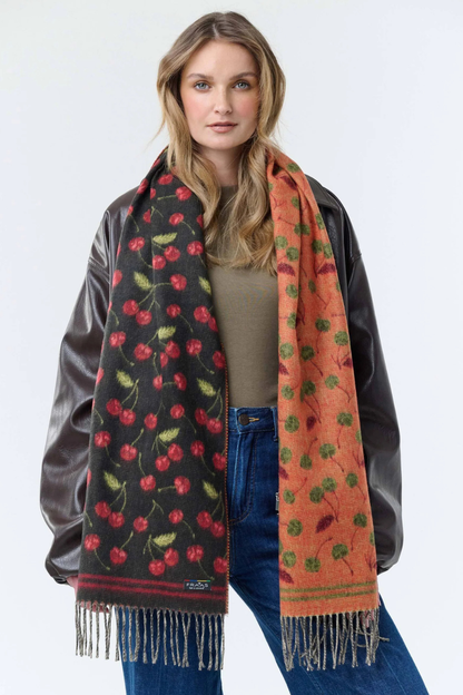 Cherry Print Cashmink Scarf-COMING SOON