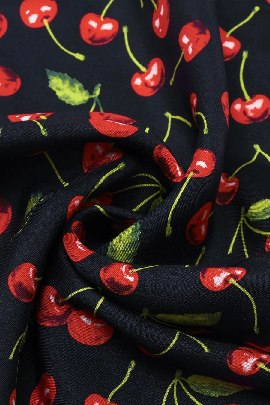 Cherry Print Triangle Silk Scarf-COMING SOON