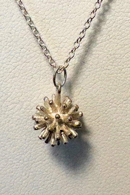 Sterling Silver Starburst Pendant Necklac