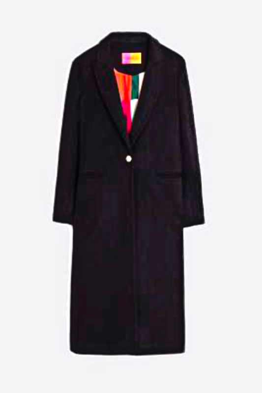 Vilagallo Katherin Black Butterfly Dress Coat