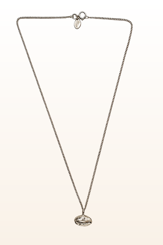 Soli Silver Coffee Bean Pendant Necklace