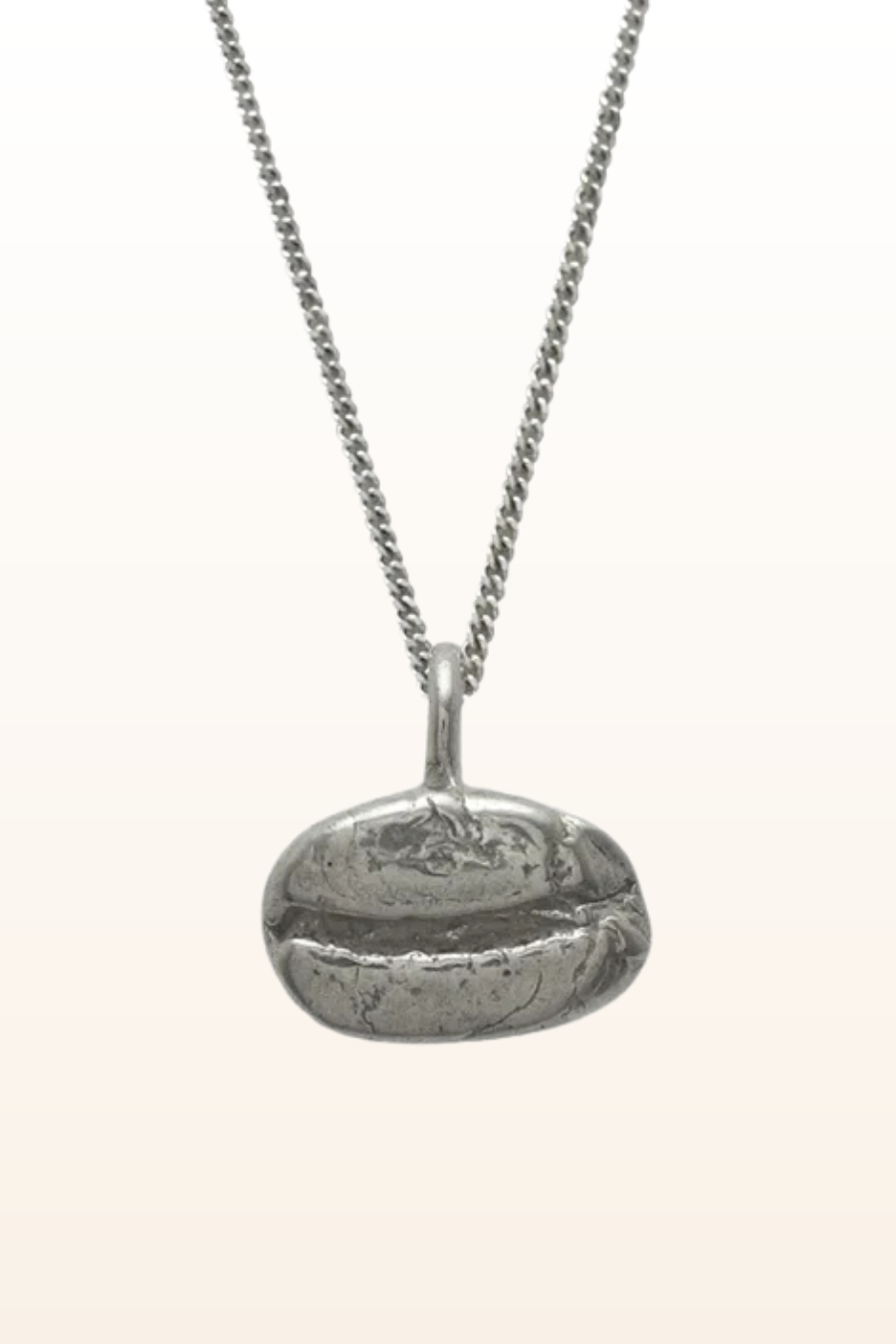 Soli Silver Coffee Bean Pendant Necklace