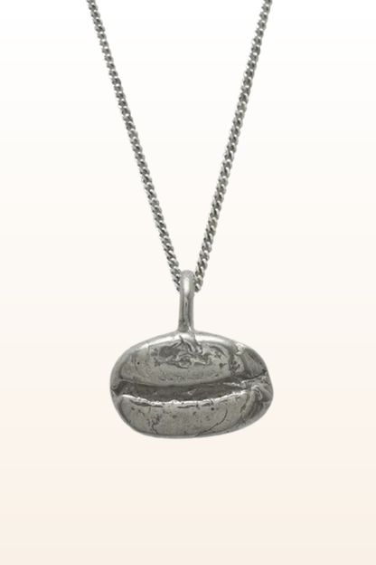 Soli Silver Coffee Bean Pendant Necklace