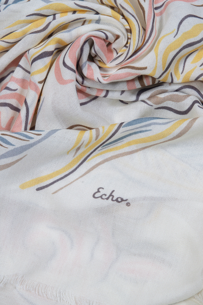 Gestural Rose Square Scarf-COMING SOON