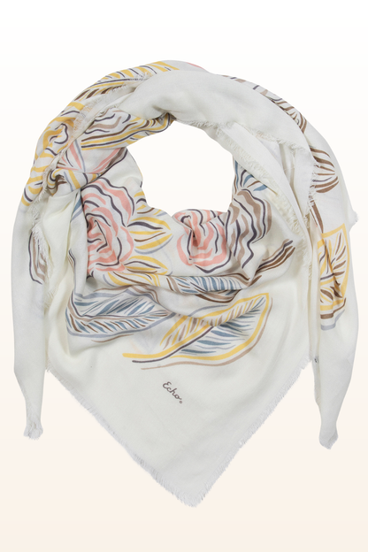 Gestural Rose Square Scarf-COMING SOON