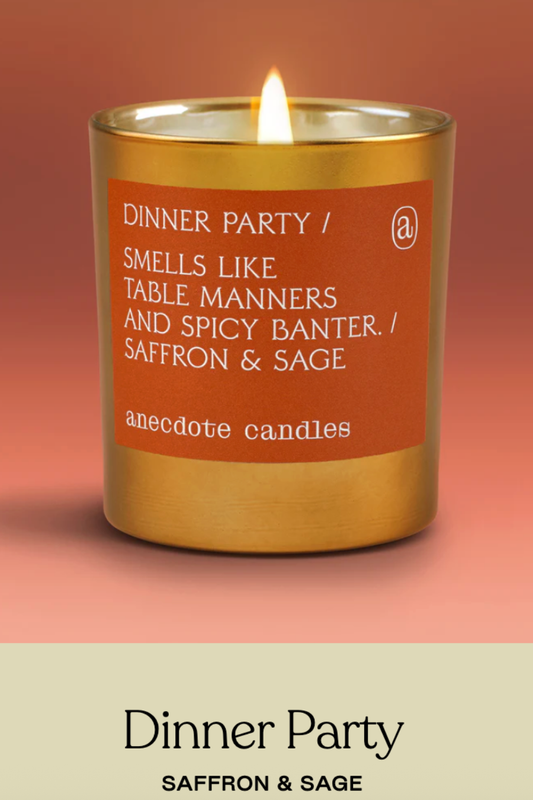Dinner Party (Saffron & Sage) Gold Tumbler Candle