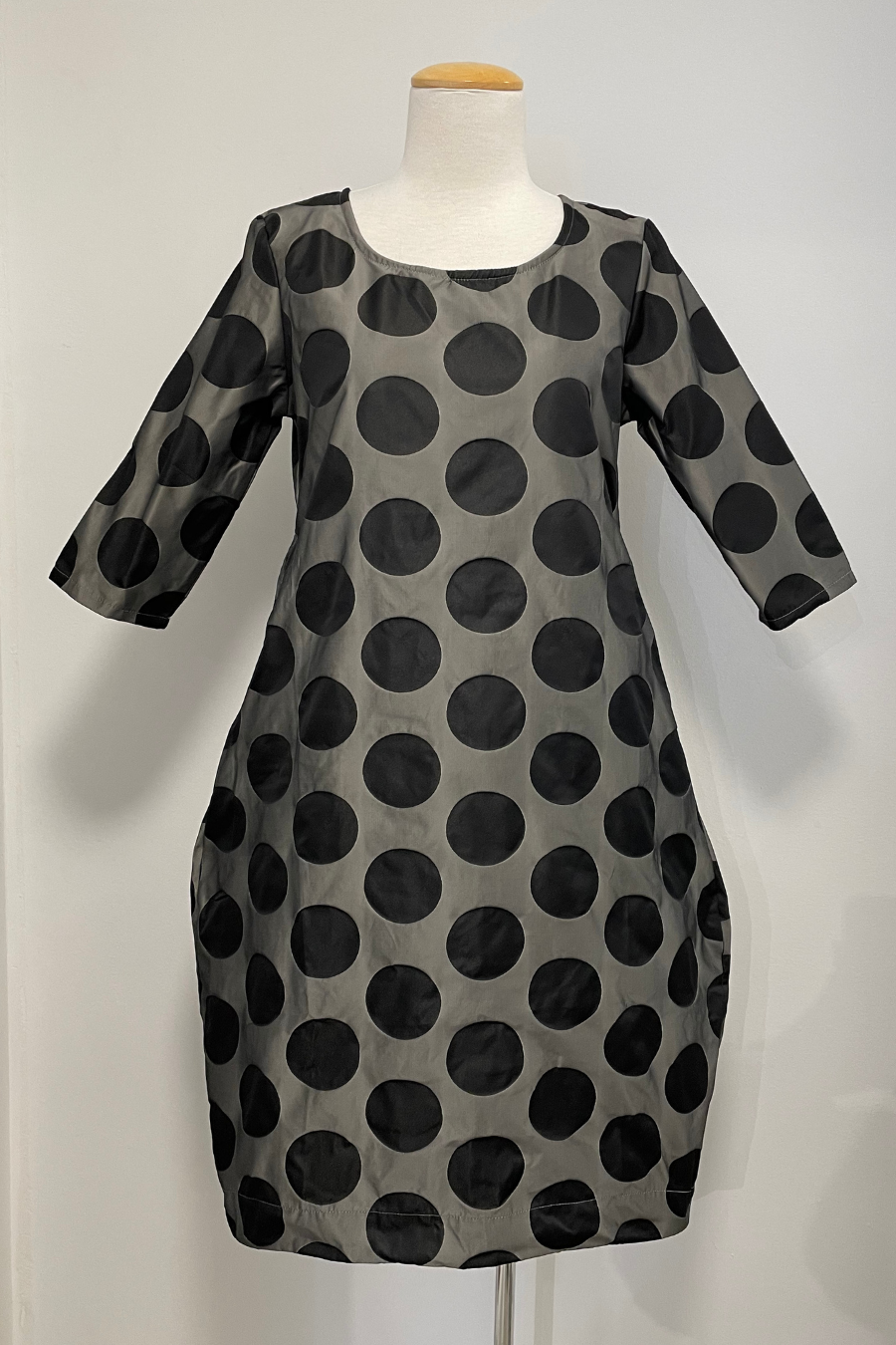 Bubble Dress in Black Dot