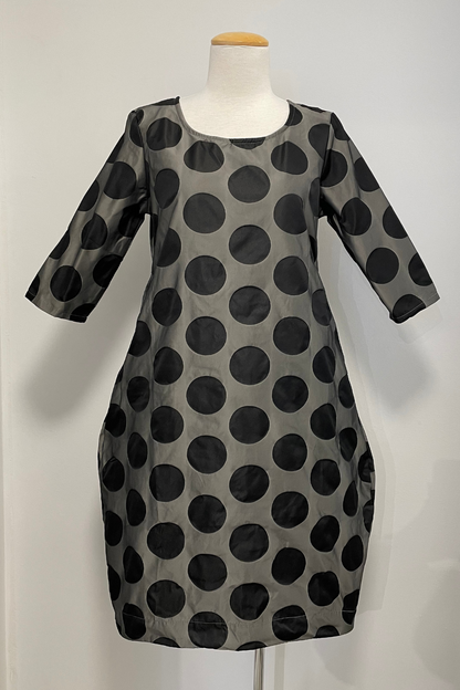Bubble Dress in Black Dot