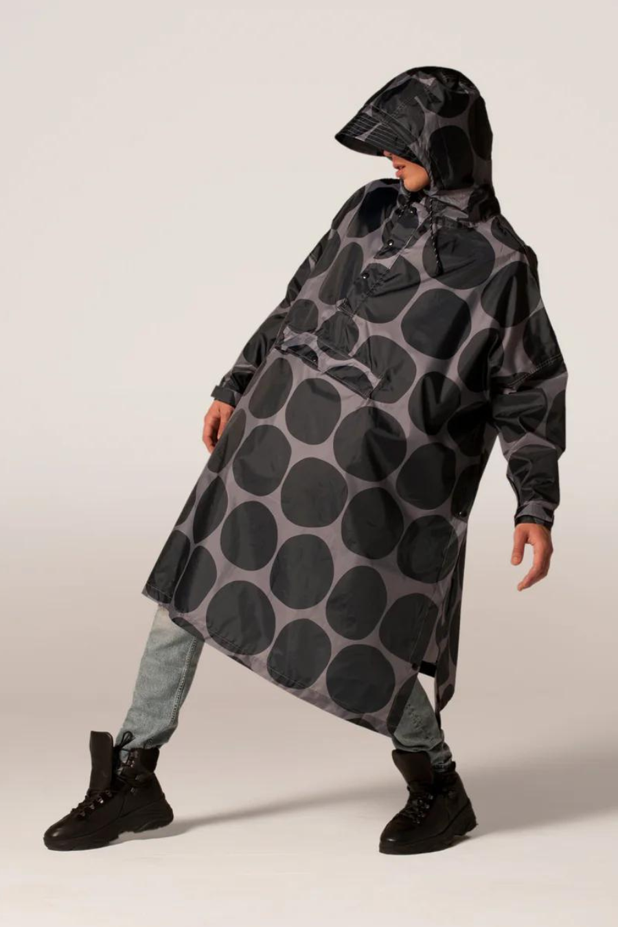 Black Polka - Rain Poncho-SOLD OUT ON RE-ORDER