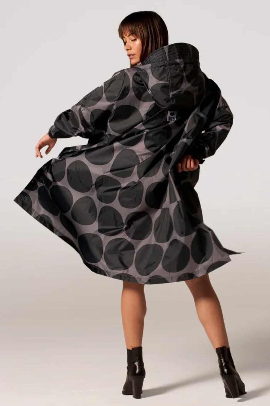 Black Polka - Rain Poncho-SOLD OUT ON RE-ORDER