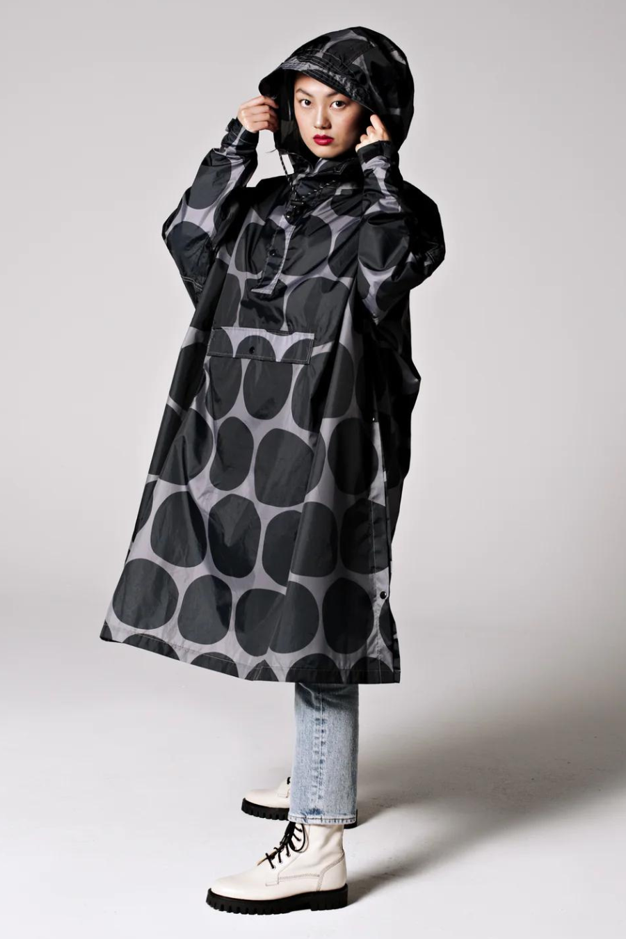 Black Polka - Rain Poncho-SOLD OUT ON RE-ORDER