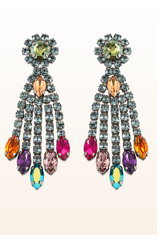 Multi Colour Chandelier Earring