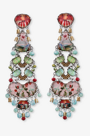 Flower Garden Long Drop Earrings-COMING SOON