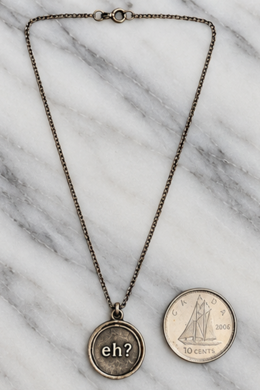 Refurbished Sterling Silver Euro-Back Symbol Necklace