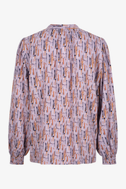 Lavender Print Viscose Blouse ONLINE ONLY