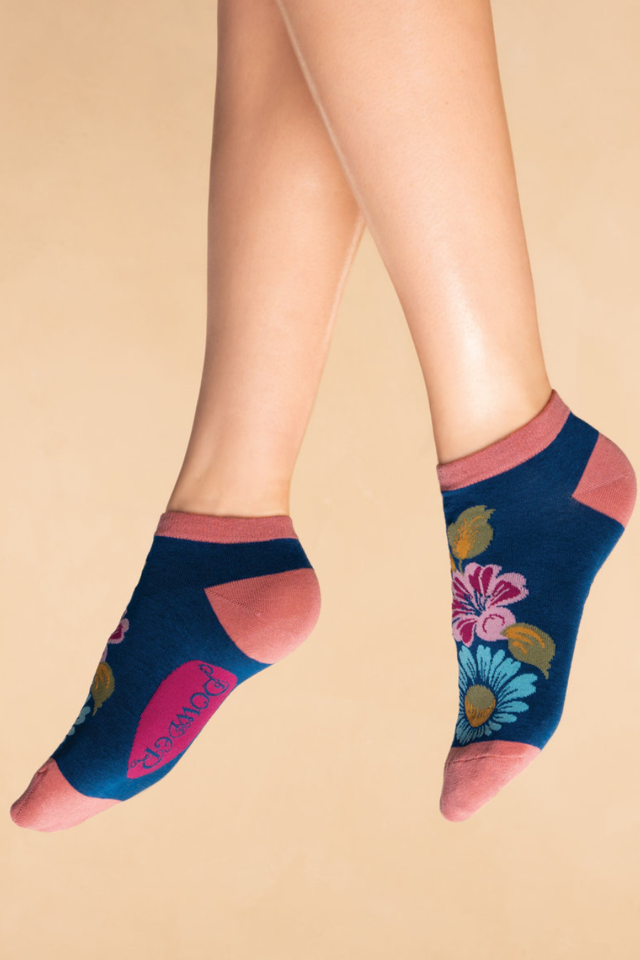 Vintage Floral Trainer Socks