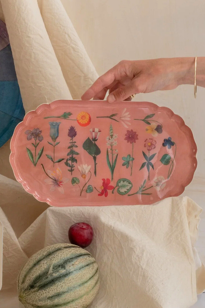 Festival of Flowers Scallop Edge Enamel Tray -COMING SOON