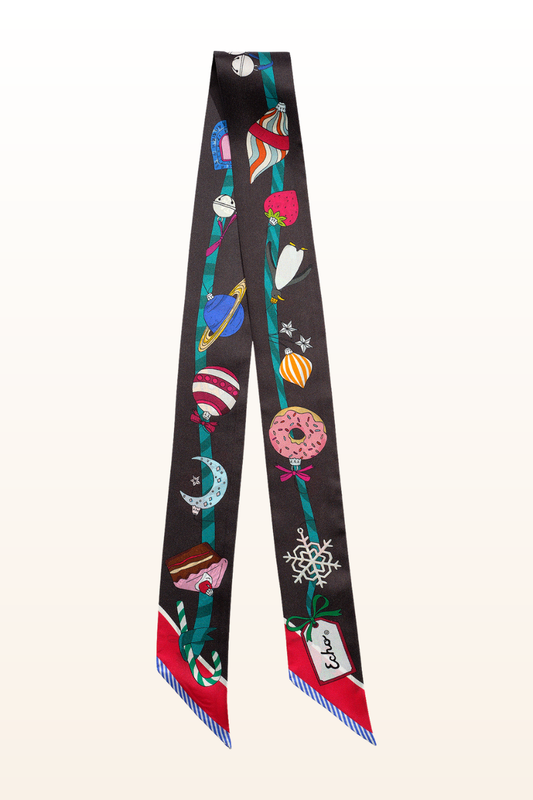Ornament Silk Ribbon Scarf