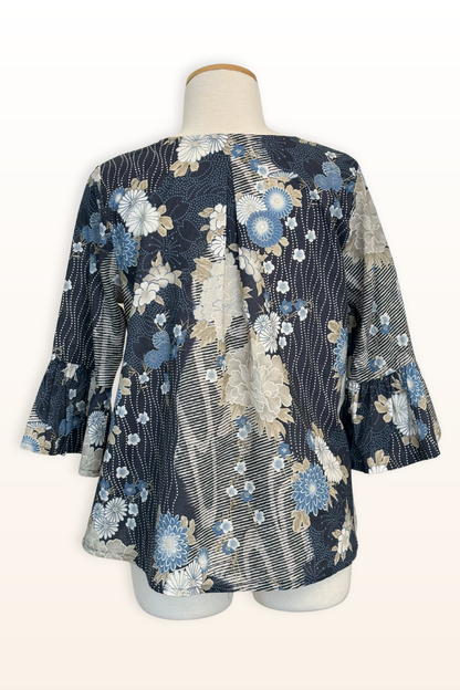 Fran Shirt in Fiori Blu Print