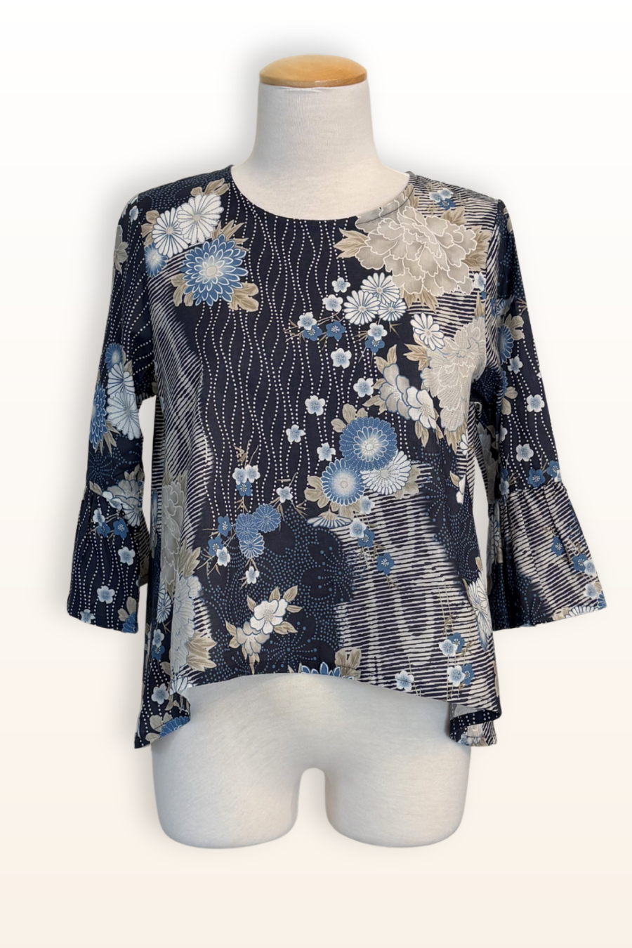 Fran Shirt in Fiori Blu Print – Butter Studio
