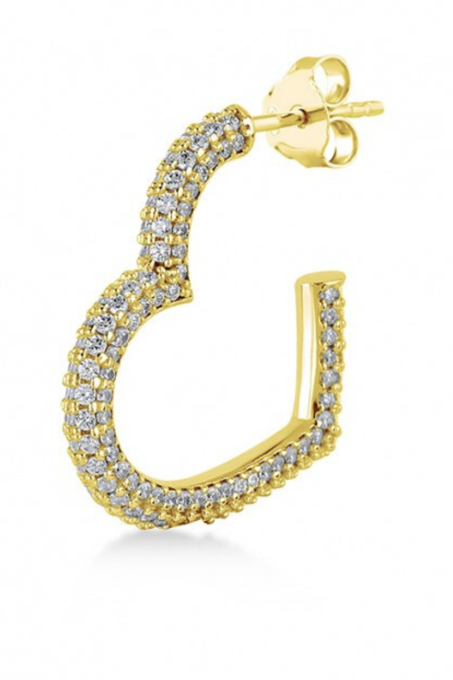 Crystal "Heart" Hoop