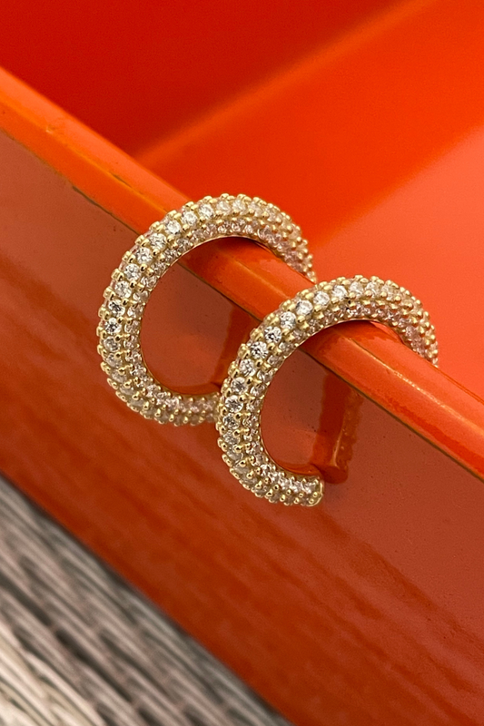 Small Crystal Hoop 5/8"