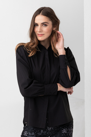 Gracie Blouse with Ruffled Sleeves