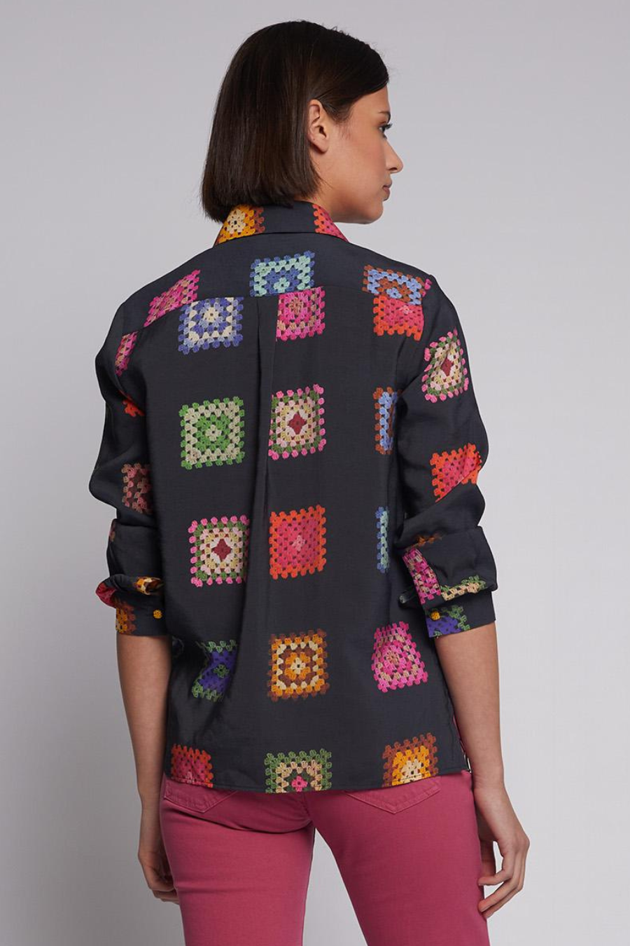 Viligallo Irina Crochet Print Shirt