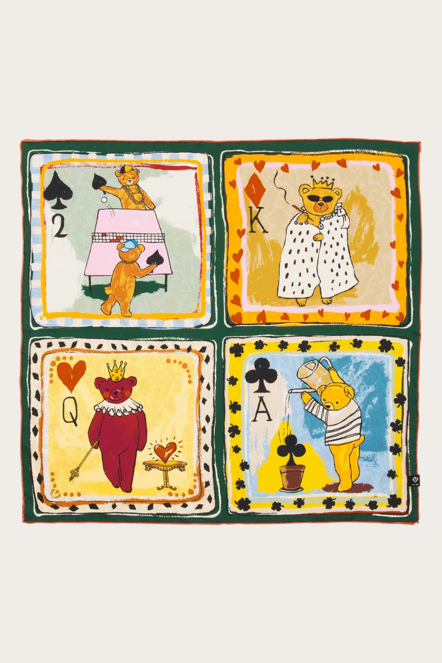 Playing Card Design Silk Square Nieckie