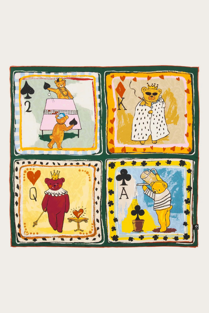 Playing Card Design Silk Square Nieckie