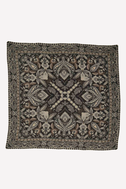 Paisley Boho Light Weight Wool Square Scarf-COMING SOON
