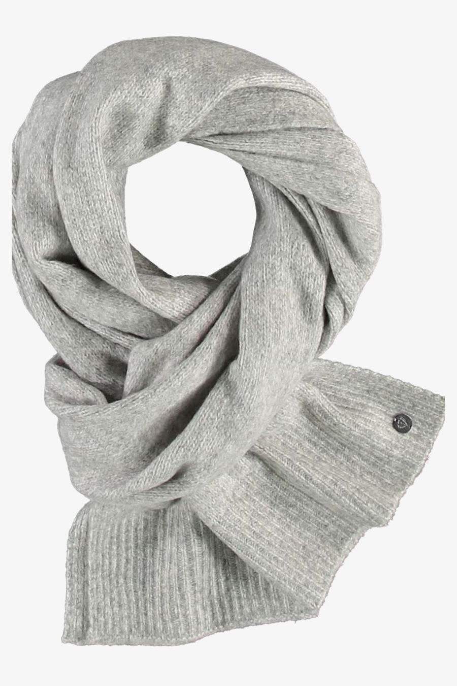 Grey Wool Blend Scarf