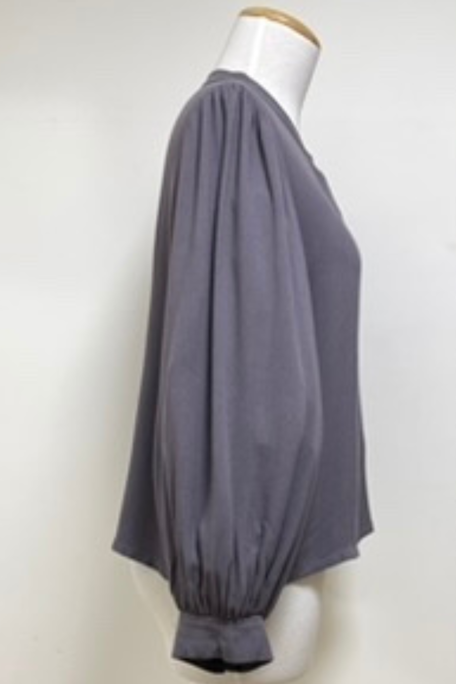 Agnes Blouse in Grey Rayon Crepe