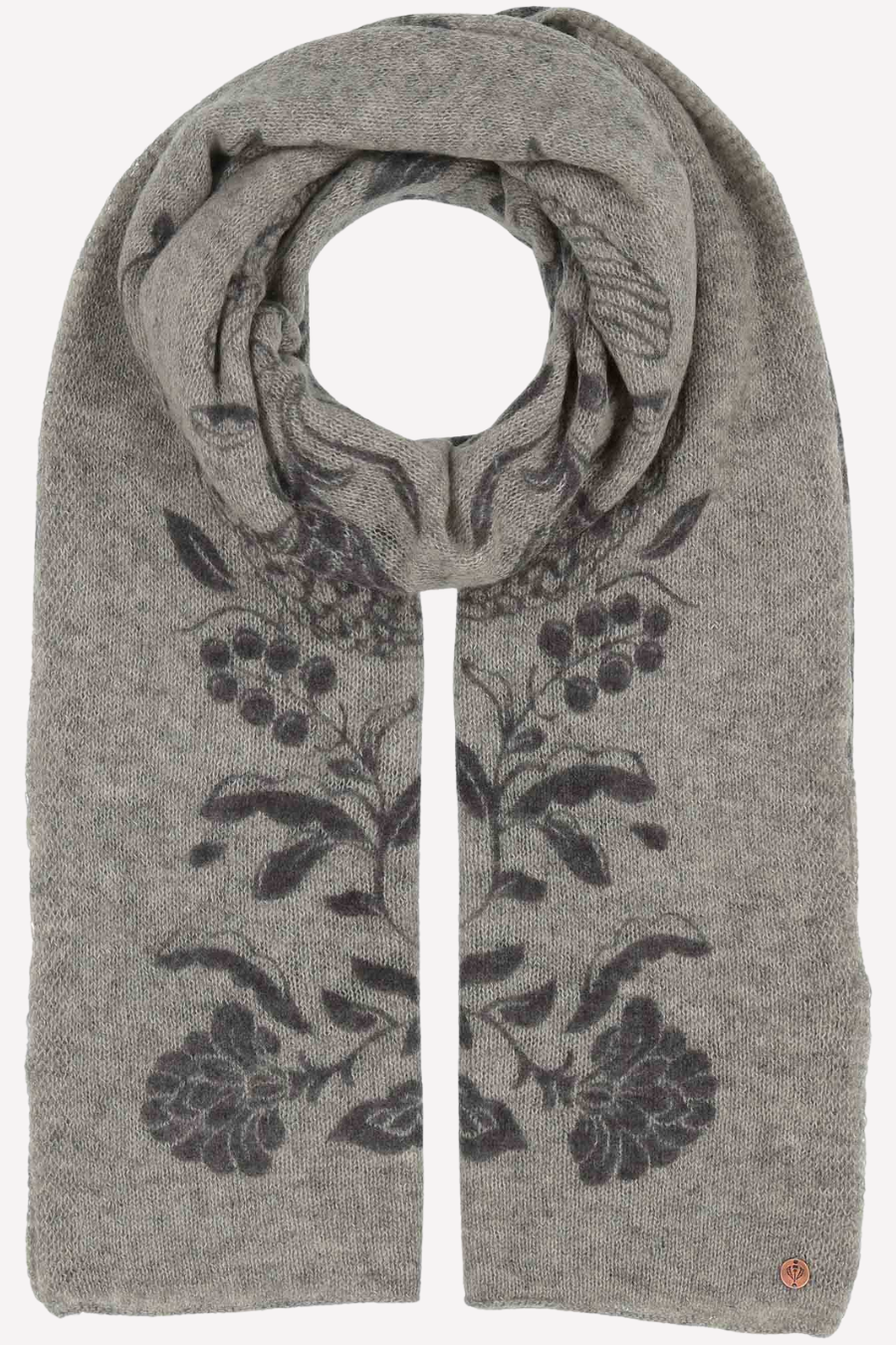 Knitted Wool Stole with Animal and Plant motif-COMING SOON